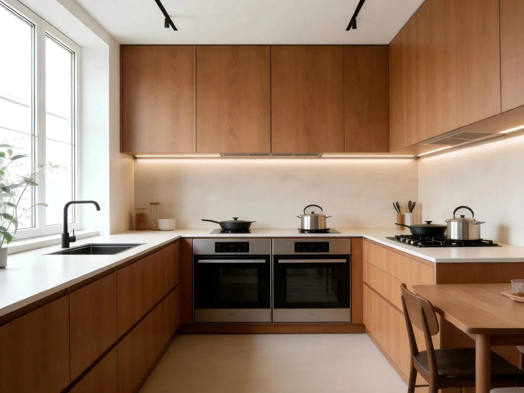 unified-material-hidden-kitchen-cabinets unified-material-hidden-kitchen-cabinets